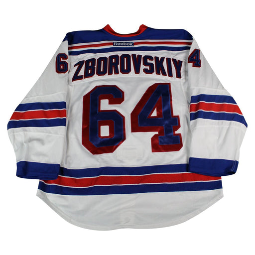 Sergey Zborovskiy # 64 New York Ranger White Issued Jersey ( Size 58)