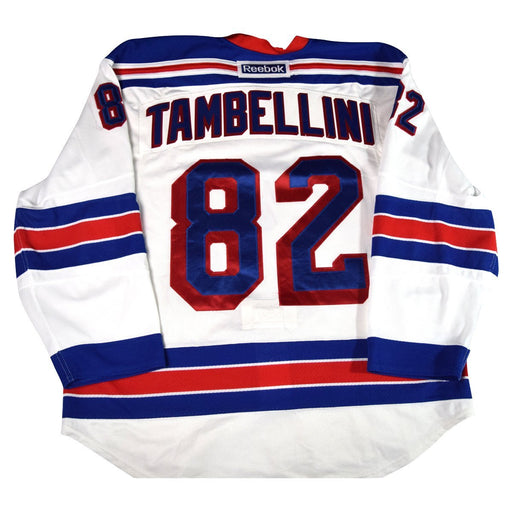 Adam Tambellini # 82 New York Ranger White Issued Jersey ( Size 58)