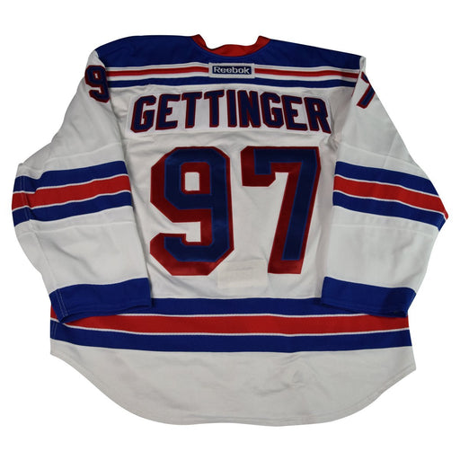 Timothy Gettinger # 97 New York Ranger White Issued Jersey (Size 58)