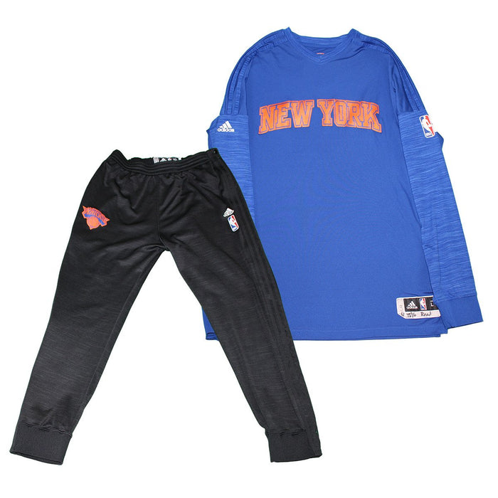 Cleanthony Early New York Knicks 2015-16 Game Used #11 Blue Uniform Set (4/12/2016 at Indiana Pacers)