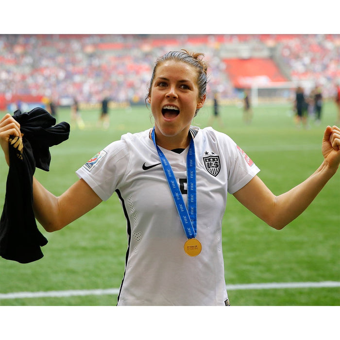 Kelley O'Hara Team USA 2015 Women's World Cup Final Champions Trophy Celebration 16x20 Photo (Getty #479604388)