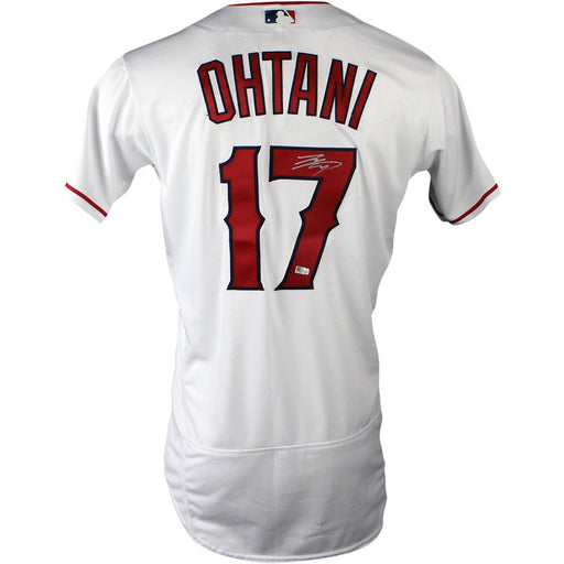 Shohei Ohtani Signed Los Angeles Angels of Anaheim 2018 Authentic White Jersey (MLB Authenticated) (Silver Signature)