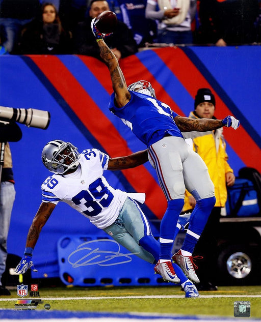 Odell Beckham Jr. Signed One-Handed Catch Vertical 16x20 Photo