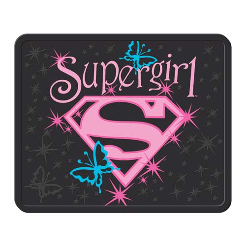 Supergirl Stars Rubber Utility Mat                          