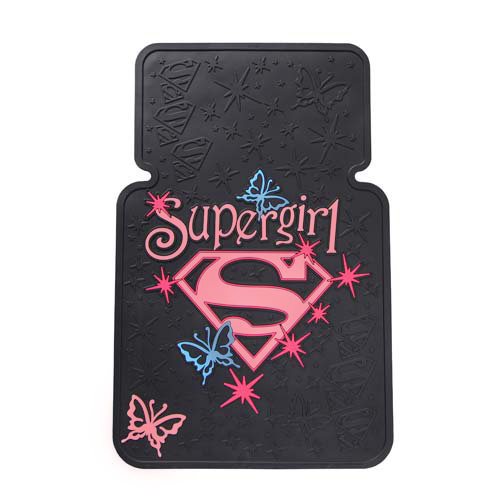 Supergirl Stars Rubber Floor Mat 2-Pack                     