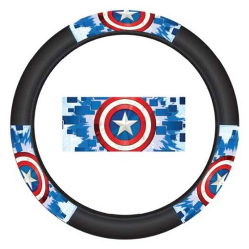 Captain America Shield Speed Grip Steering Wheel Cover      