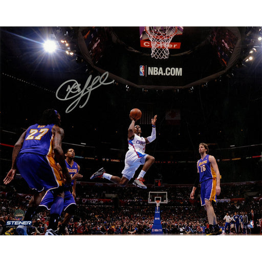 Chris Paul Los Angeles Clippers Layup Against Lakers Wide Angle Signed 8x10 Photo