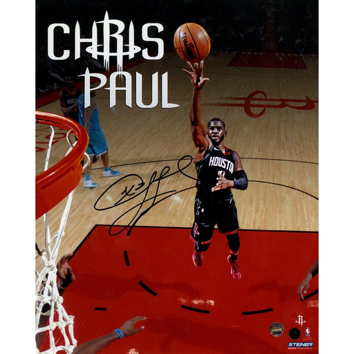 Chris Paul Houston Rockets Signed 'Shot in Lane Vs. Charlotte' 8x10 Photo