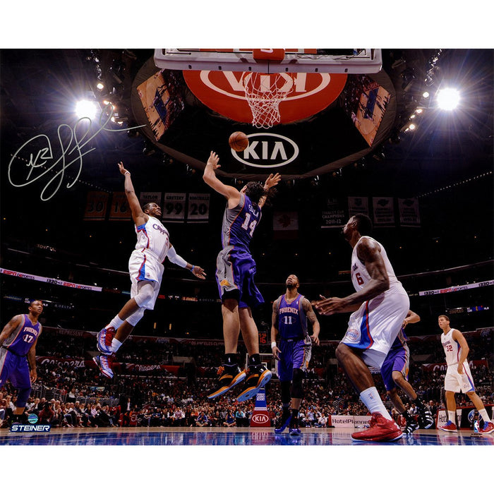 Chris Paul Signed Tossing an Ally-oop vs Phoenix Suns 16x20 Photo