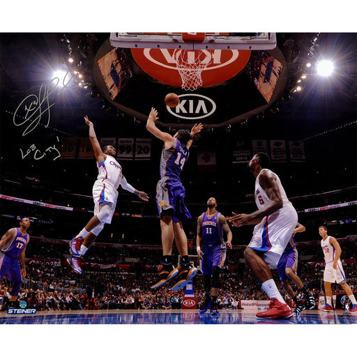 Chris Paul Signed Tossing an Ally-oop vs Phoenix Suns 16x20 Photo w/ "Lob City" Insc