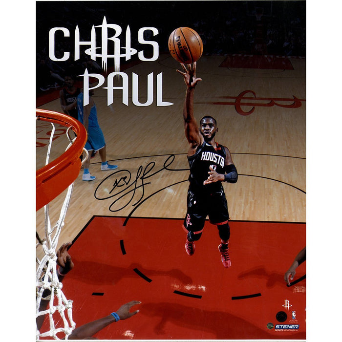 Chris Paul Houston Rockets Signed 'Shot in Lane Vs. Charlotte' 16x20 Photo