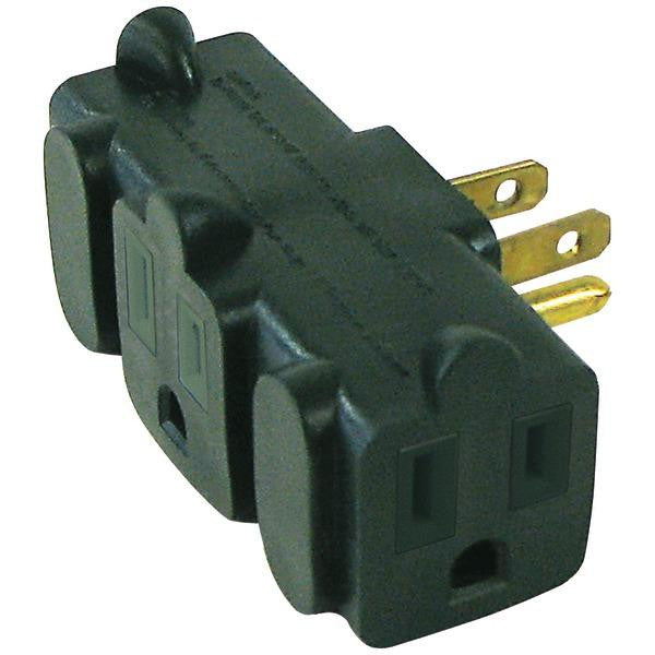 Axis 45092 3-outlet Heavy-duty Grounding Adapter (green)