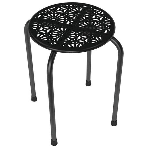 ATLANTIC 38436107 Daisy Design Metal Stool, 2 pk (Black)