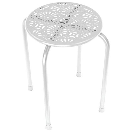 ATLANTIC 38436110 Daisy Design Metal Stool, 2 pk (White)