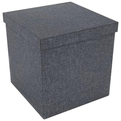 ATLANTIC 67336103 17" x 17" Ottoman with Wooden Feet (Dark Gray)