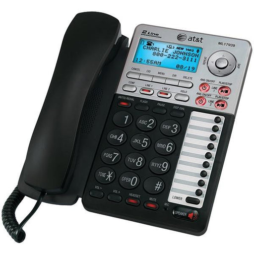 ATT 17939 2-Line Corded Speakerphone with Caller ID and Digital Answering System