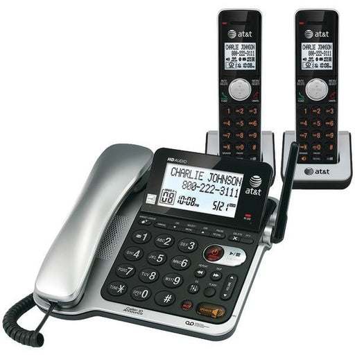 ATT ATCL84202 DECT6.0 Corded-Cordless Phone with Call Waiting & Caller ID, 2-Handset