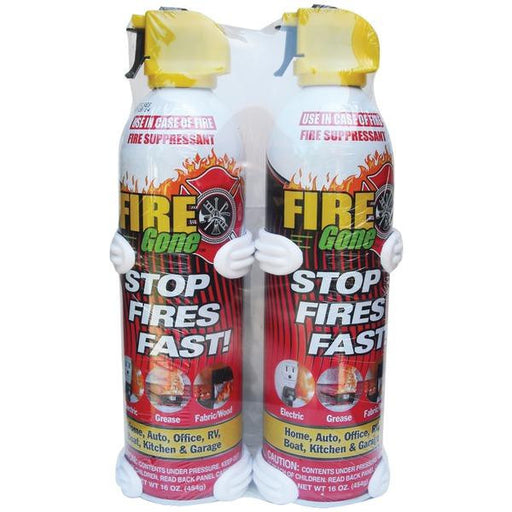 Fire Gone 2-fg-7209 16oz Fire Gone(tm) Suppressant With Bracket, 2 Pk