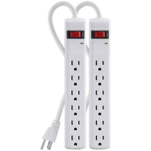 BELKIN F5C048-2 6-Outlet Surge Protector, 2 pk