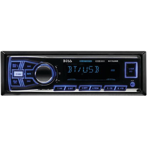 BOSS AUDIO 638BCK Single-DIN In-Dash AM-FM Mechless Digital Media Receiver System with Bluetooth(R) & Speakers