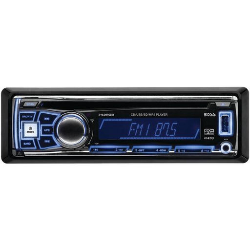 Boss Audio 742rgb Single-din In-dash Am-fm-cd Receiver With Rgb Illumination (without Bluetooth(r)