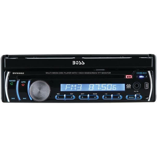 Boss Bv9982i 7" Single-din In-dash Dvd Receiver With Bluetooth(r) (flip-down Display)