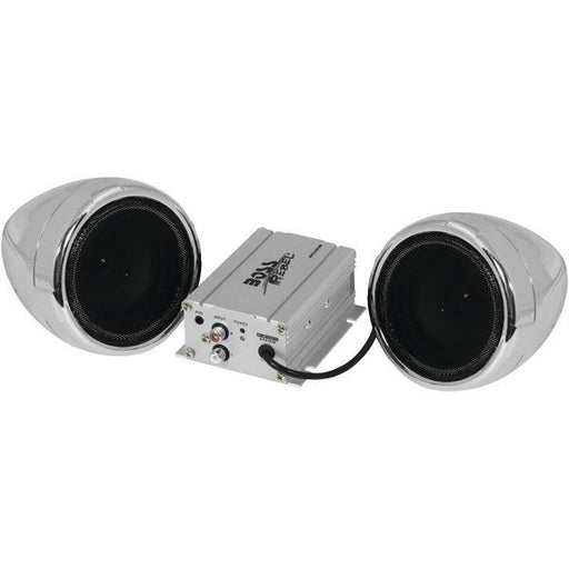 BOSS AUDIO MC420B Motorcycle-All-Terrain 600-Watt Speaker & Amp System (Silver, With Bluetooth(R) Audio Streaming)