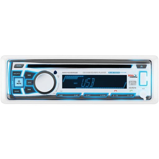 Boss Audio Mr762brgb Single-din In-dash Marine Am-fm-cd Receiver With Bluetooth(r), Rgb Illuminati