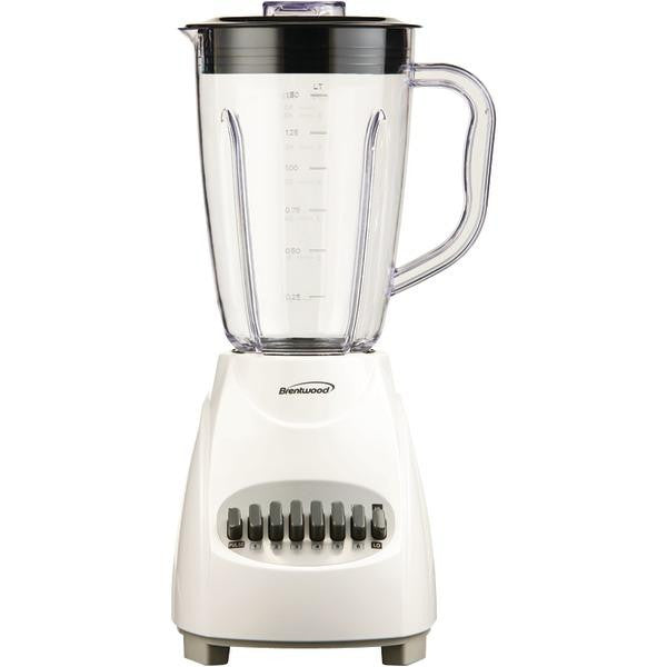 Brentwood Jb-220w 12-speed Blender With Plastic Jar (white)