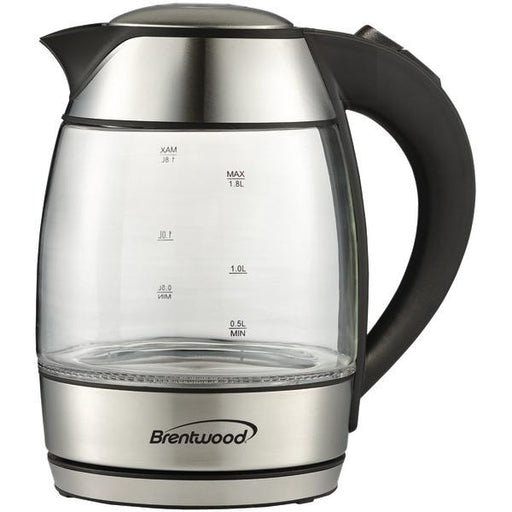 BRENTWOOD KT1950BK Glass Electric Kettle, 1.8 Liter