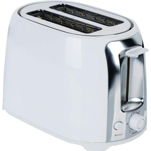 BRENTWOOD TS-292W 2-Slice Cool Touch Toaster (White & Stainless Steel)