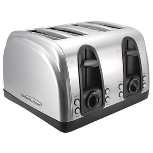 BRENTWOOD TS-445S 4-Slice Elegant Toaster with Brushed Stainless Steel Finish