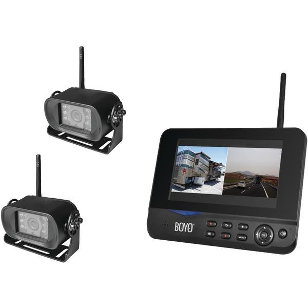 BOYO VTC700RQ-2 7" Digital Wireless Monitor & Camera System with Built-in DVR & 2 Heavy-Duty Night Vision Cameras