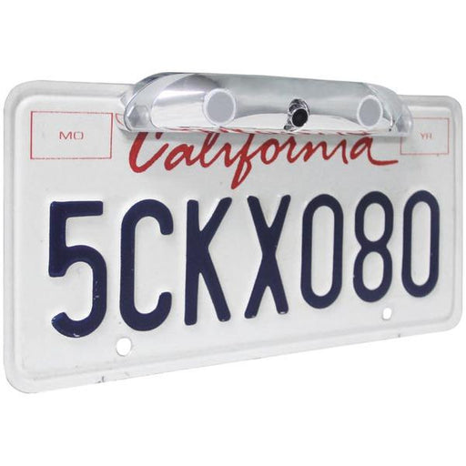 Boyo Vtl401sr Bar-type License Plate Camera With 2 Built-in Parking Sensors (chrome)