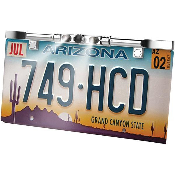 Boyo Vtl405hdl Ultraslim License-plate Hd Camera With Led Lights (chrome)