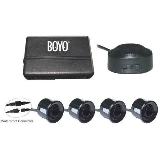 Boyo Vtsr120 4 Rear Parking Sensors With Waterproof Connectors (black)