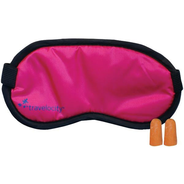 Travelocity Tv-mask-pk Fabric Eye Mask & Ear Plugs (pink)