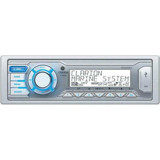 CLARION M205 Marine Single-DIN In-Dash USB-MP3-WMA Receiver with Pandora(R) Internet Radio