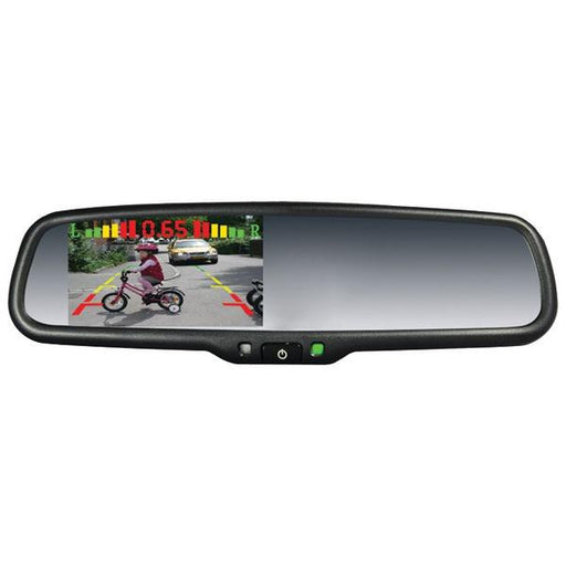 CRIMESTOPPER SV-9164 OEM Replacement-Style Mirror Monitor System with 4.3" Screen, Parking-Assist Lines, 4 Sensors & Camera