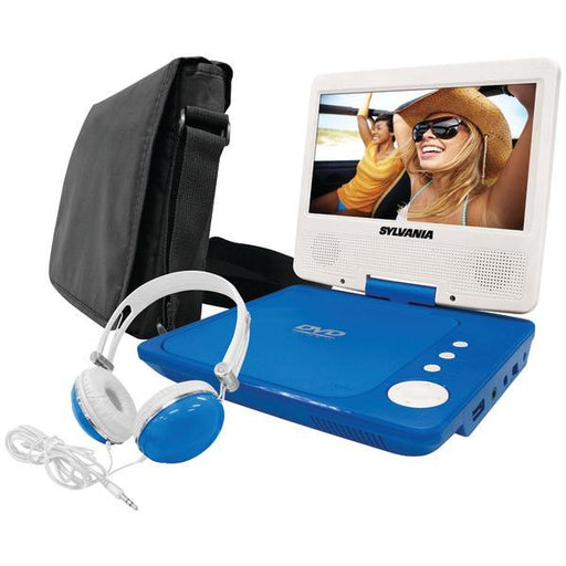 SYLVANIA SDVD7060-COMBO-BLUE 7" Swivel-Screen Portable DVD Player (Blue)