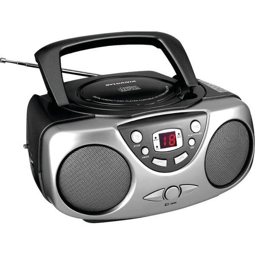 Sylvania Srcd243m Black Portable Cd Boom Box With Am-fm Radio (black)