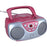 Sylvania Srcd243m Pink Portable Cd Boom Box With Am-fm Radio (pink)