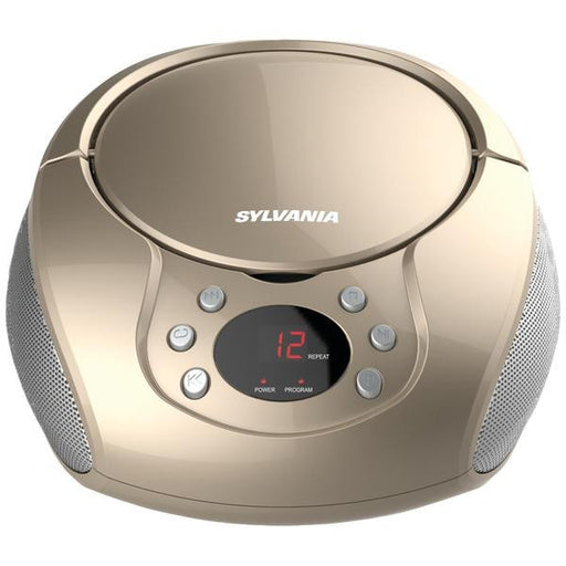 SYLVANIA SRCD261-B-CHAMPAGNE Portable CD Player with AM-FM Radio (Champagne)