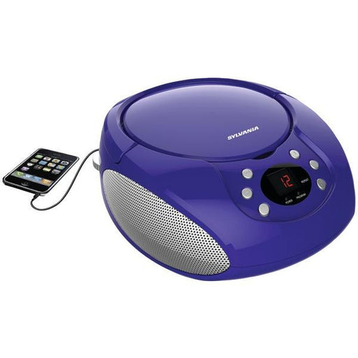 SYLVANIA SRCD261-B-PURPLE Portable CD Player with AM-FM Radio (Purple)