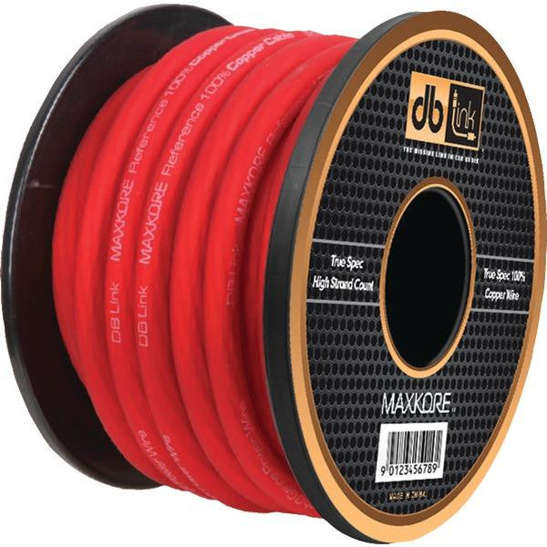 Db Link Mkpw4r100 Maxkore(tm) 100% Copper Soft Touch Power-ground Wire (4 Gauge, 100ft, Red Power)