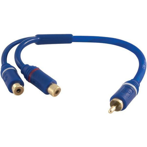 Db Link Sry2f Soft Touch Blue Strandworx(tm) Rca Y-adaptor (2 Female To 1 Male)