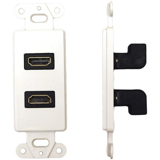 Datacomm Electronics 20-4502-wh D Cor Wall Plate Insert With 90  Dual Hdmi(r) Connector