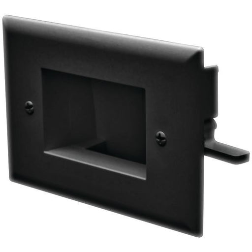 Datacomm Electronics 45-0008-bk Easy-mount Recessed Low-voltage Cable Plate (black)