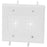 Datacomm Electronics 45-0015-wh 2-gang Cable Plate With Flexible Opening (white)