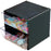 Deflecto 350104 Cube With 2 Drawers (black)